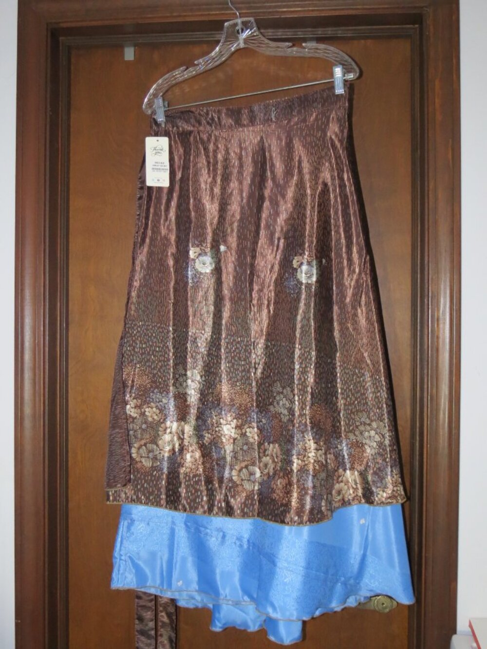 New with Tags Wevez Sari Wrap Skirt XL 62x36  Size 14-32 Gorgeous Fall Floral